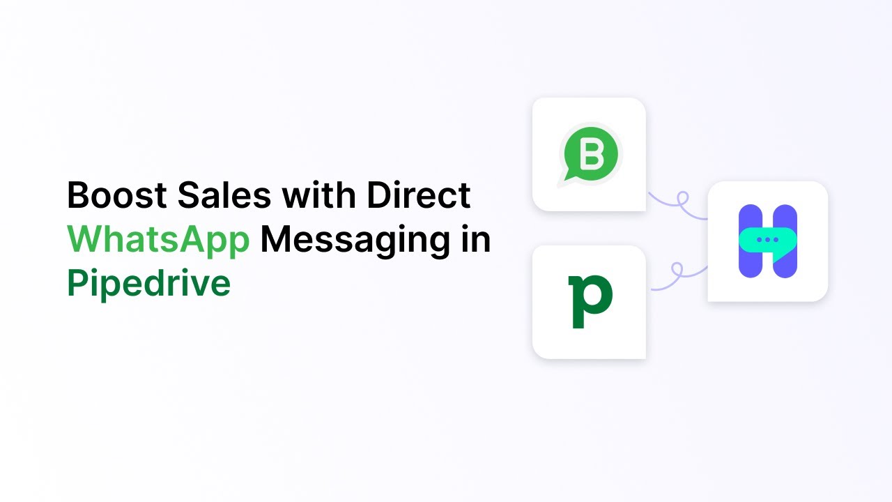 Boost Sales with Direct WhatsApp Messaging in Pipedrive - YouTube