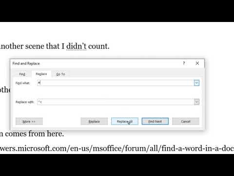 Numbering sequencing a character, text, or word in MS Word.