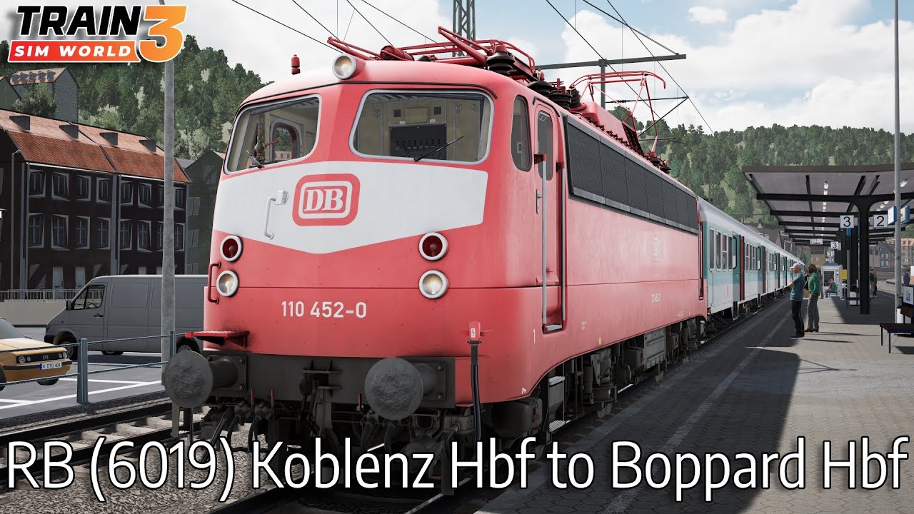 RB (6019) Koblenz Hbf to Boppard Hbf - Linke Rheinstrecke - BR 110.3 - Train Sim World 3