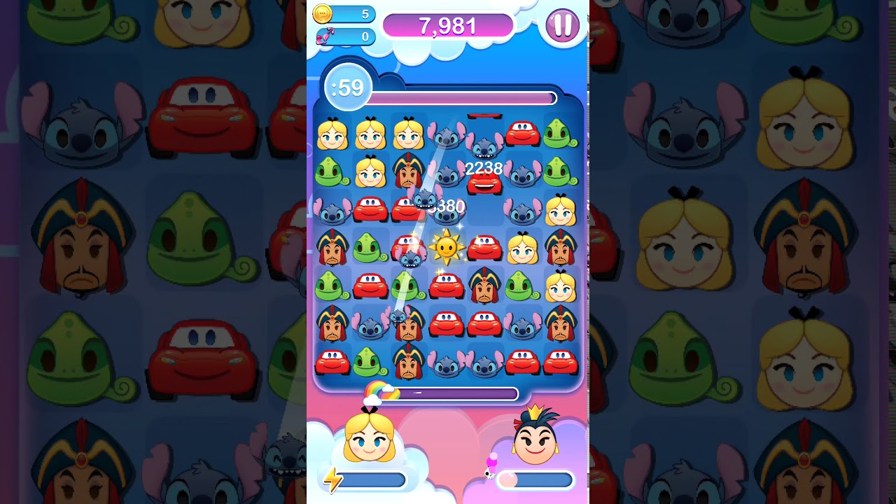 Disney Emoji Blitz Game Play Villain Event Queen of Hearts Boxes 24