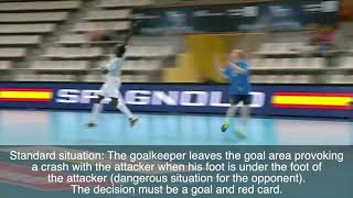 Dangerous crash between the goalkeeper and the attacker | Video analysis | IHF Education Centre
