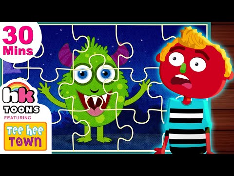 Halloween Jigsaw Puzzle | Children Learning Videos | Hooplakidz Toons