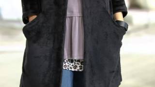 LOGO by Lori Goldstein Collarless Topper Coat with Pockets on QVC