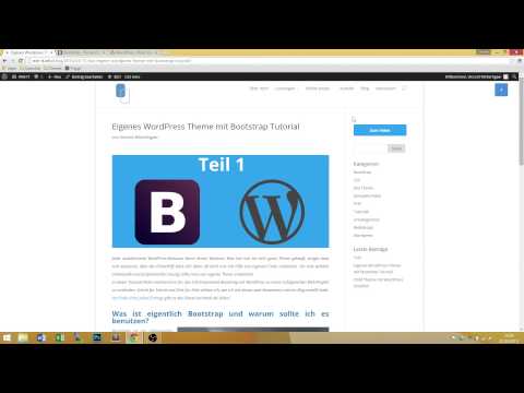 Wordpress Theme erstellen mit Bootstrap - Tutorial Teil 1 Deutsch