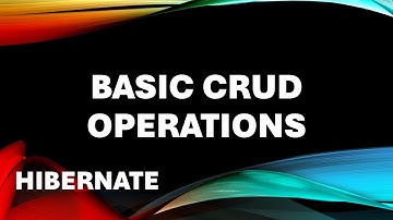 Hibernate - Basic CRUD operations