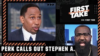 Stephen A. has to defend himself when Kendrick Perkins calls him out 😏 | First Take Net Worth