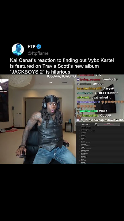Kai Cenat's reaction to hearing Vybez Kartel on JACKBOYS 2