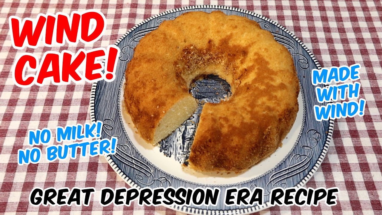 Wind Cake 🍰 Great Depression Era Recipe No Milk No Butter! Cheap Cake