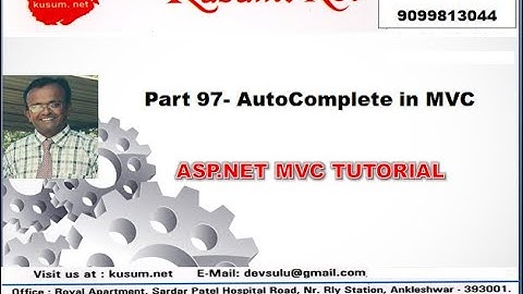 PART 97 AUTOCOMPLETE IN MVC || ASP.NET MVC, WEB API, BOOTSTRAP,JQUERY