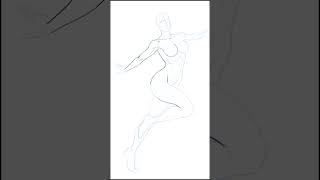 Drawing a Female Figure - Flying Pose #art #drawing #comiccharacter