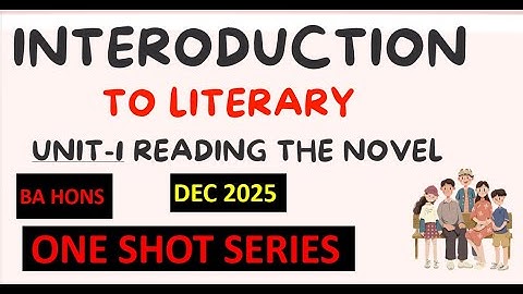 ONE SHOT | UNIT 1 | INTRODUCTION TO LITERARY STUDIES  | BA HONS | SEMESTER 1/2 NEP
