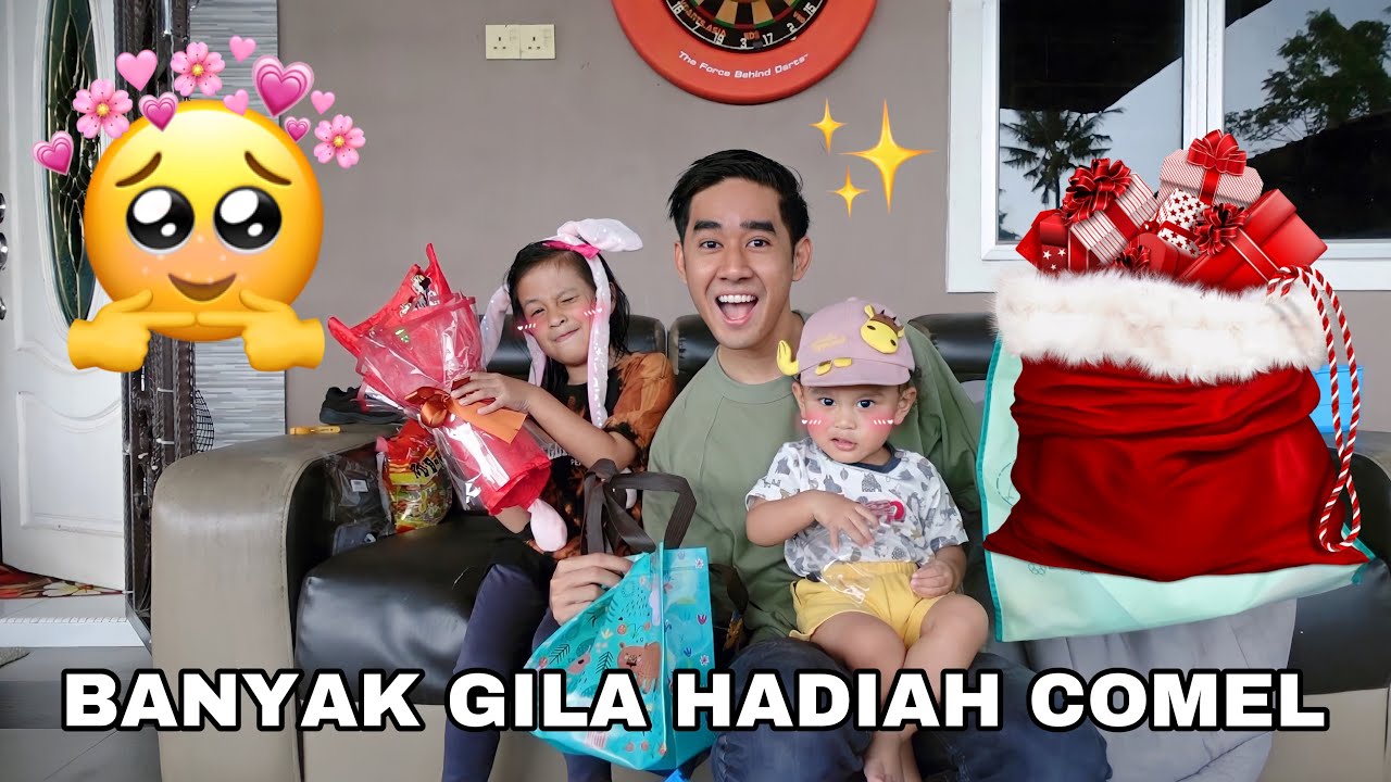 TERHARU BANYAK GILA HADIAH COMEL 😂 TELINGA ARNAB, IKAN LAGA 😆