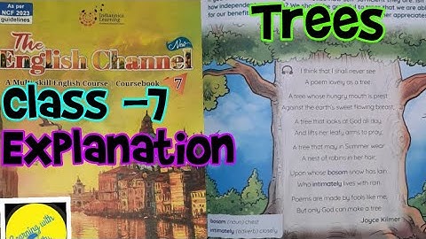 Trees Class 7 poem  by Joyce Kilmer  #english #explanation
