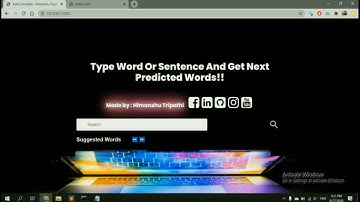 Auto Complete System on Web using NLP and Python: Himanshu Tripathi