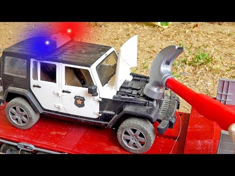 [30분] 포크레인 덤프트럭 자동차 장난감 경찰놀이 Excavator Truck Toy with Police Car