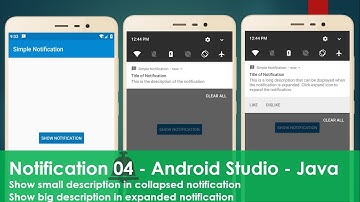 Android Notifications - 04 Description Expandable
