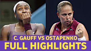 Coco Gauff vs Jelena Ostapenko Hard Hitting Tennis Highlights - Before Wuhan 2026