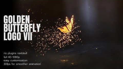 Golden Butterfly Logo 3 After Effects Templates