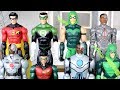 8 Bonecos : Robin, Arqueiro Verde, Lanterna Verde e Cyborg