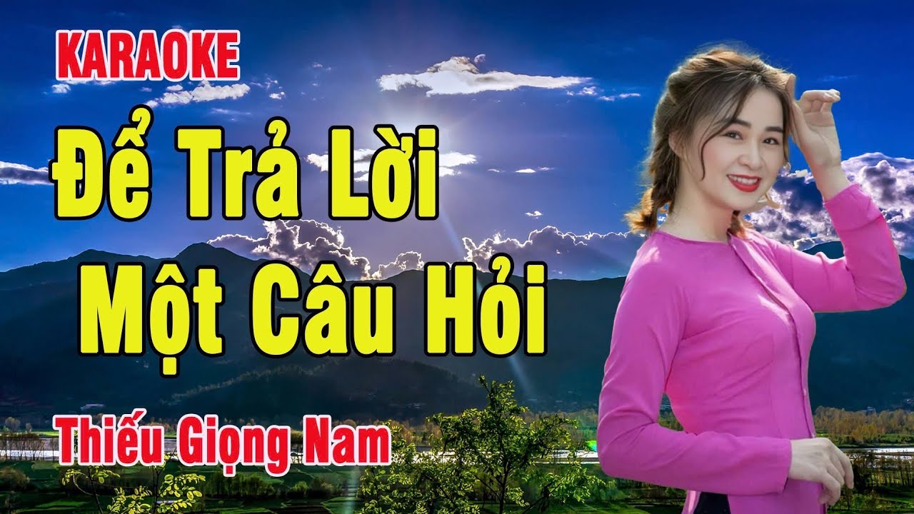 🔥 Để Trả Lời Một Câu Hỏi || Thiếu Giọng Nam Song Ca Với Sầu Riêng || Beat Thái Tài