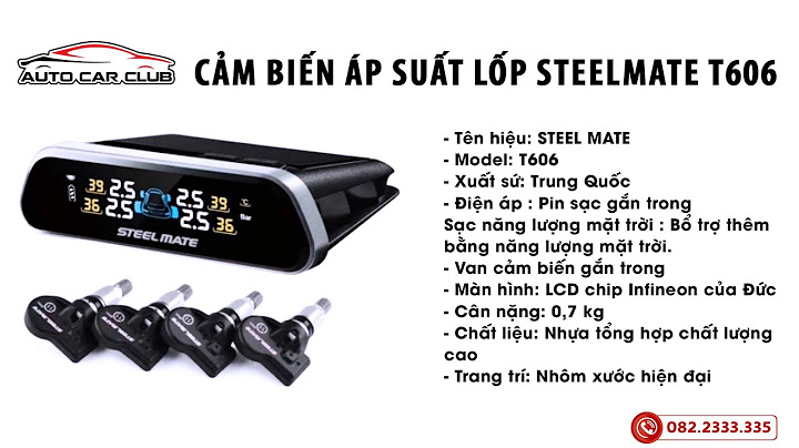 Đánh giá cảm biến áp suất lốp steelmate t606 năm 2024