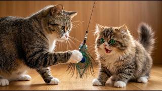 🐱💚 Relaxing Cat Video 4K: Playful Kittens on the Grass – Soft Meows & Calm Nature 🍃 screenshot 1