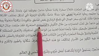 السنة الخامسة  اختبار اللغة العربية نموذج 2 للفصل الثالث