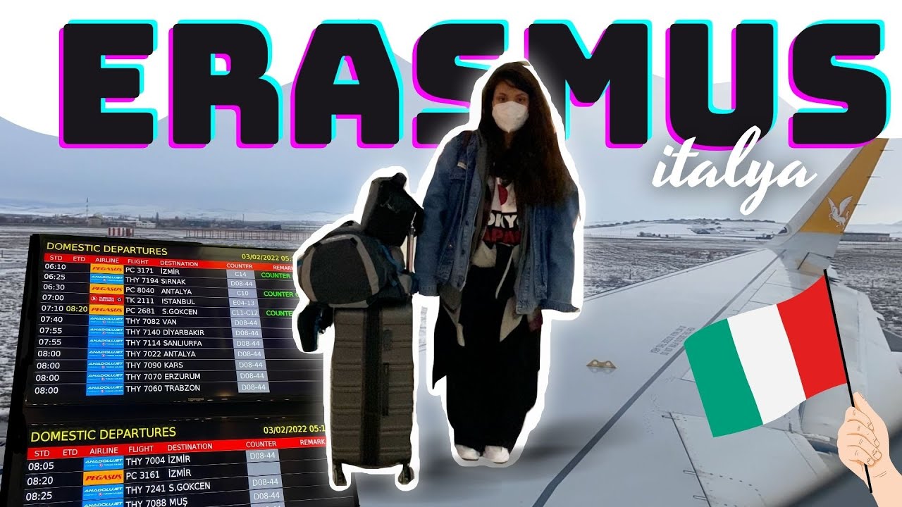 İTALYA'YA ERASMUS'A GİDİYORUM! (Roma Uçuşum ve Pasaport Kontrolü)