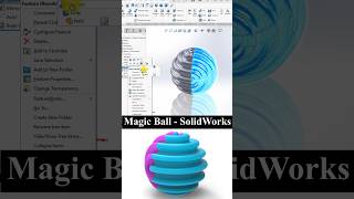 Magic Ball design in #SOLIDWORKS #ytshort #solidworksshorts #solidworkstutorial #viralshorts #cad
