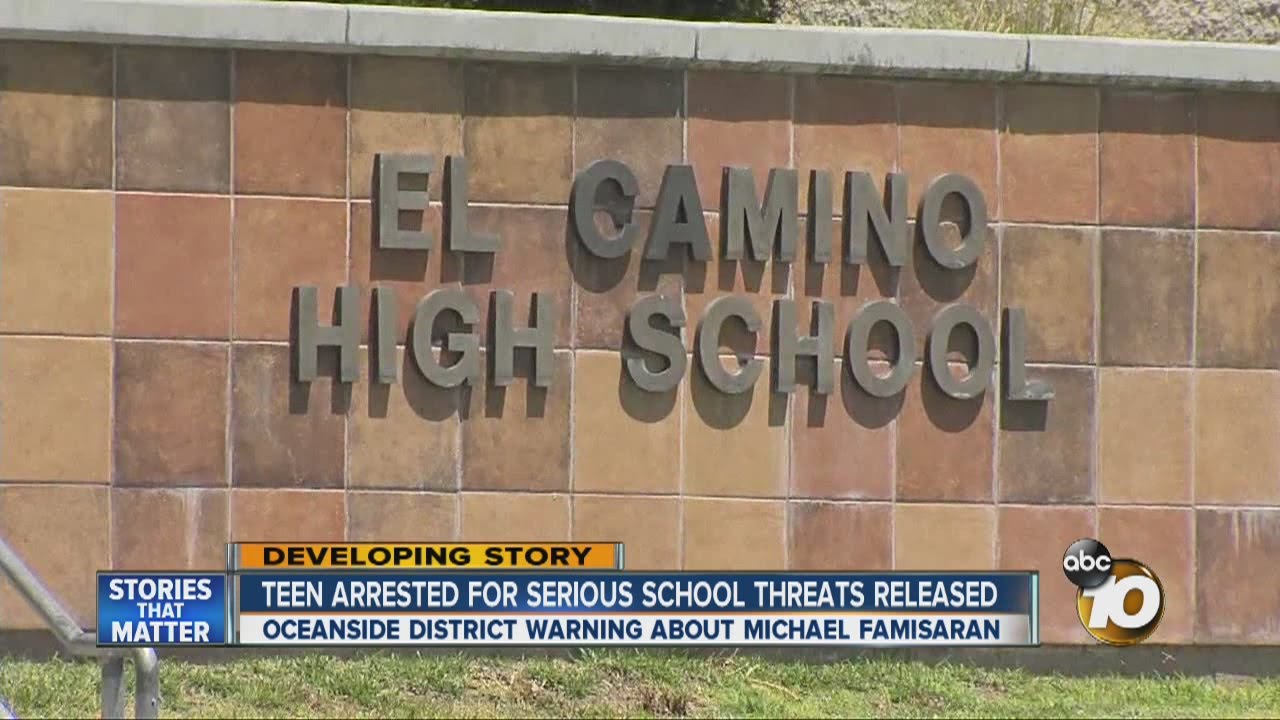 Teen arrested for serious school threats released - YouTube