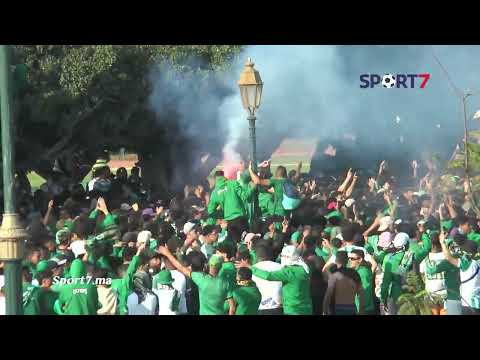 جمهور النادي القنيطري يشجع فريقه في شوارع الرباط بعد منعه من الدخول