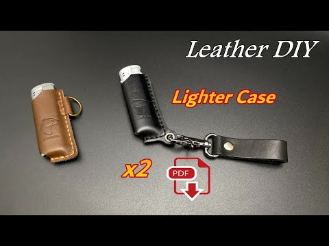 Leathercraft Lighter Case Acrylic Leather Craft Pattern 