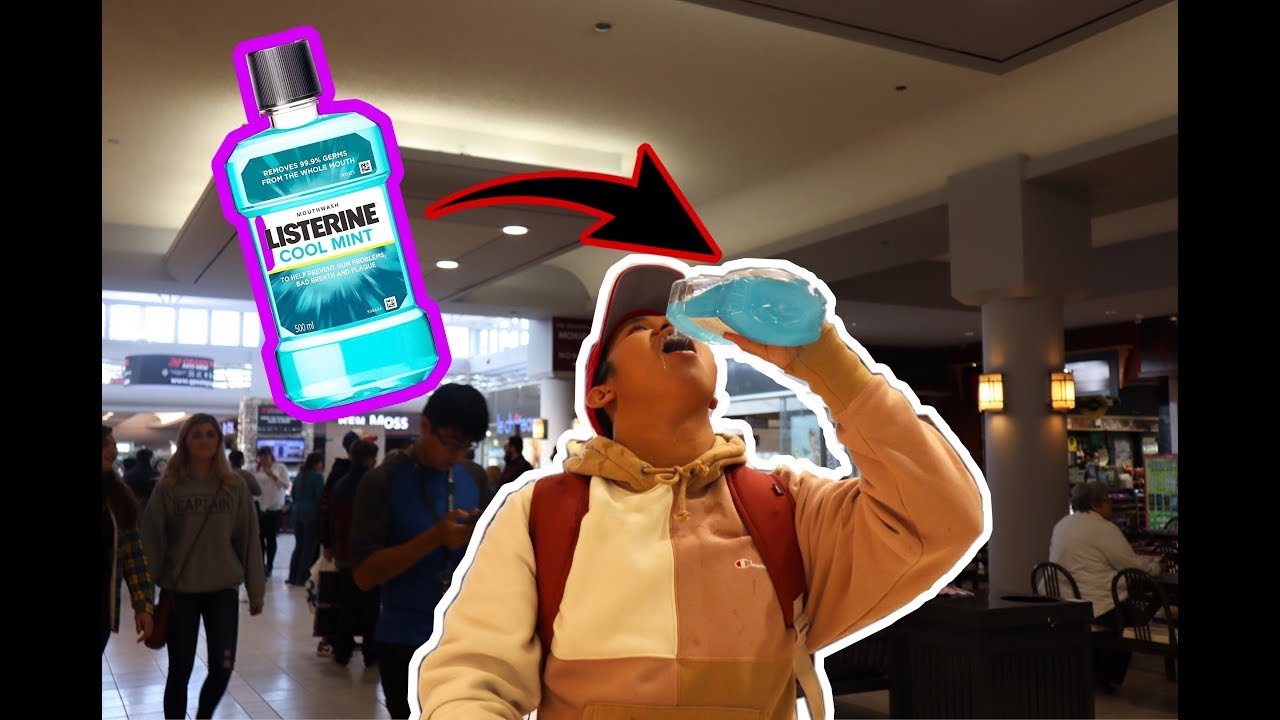 Drinking LISTERINE in Public (MOUTHWASH PRANK) "this is not a drink
