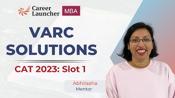 CAT 2023 Slot 1 VARC Solution | PYQs, Answer Key & Score vs Percentile | Career Launcher