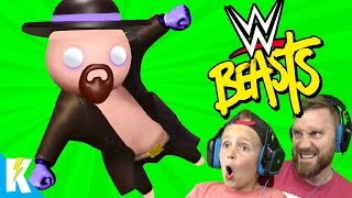 WRESTLERS in Gang Beasts ONLINE Family Battle! | K-City GAMING screenshot 3
