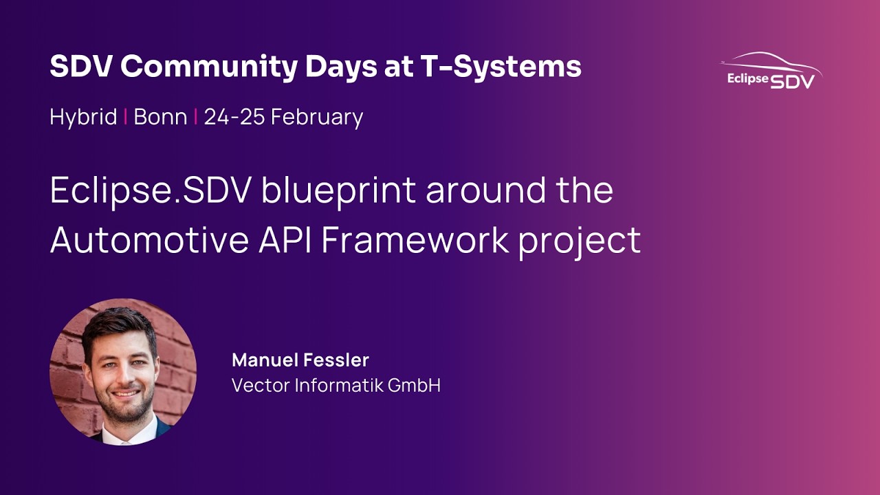 An Eclipse SDV blueprint for the Automotive API Framework project - YouTube