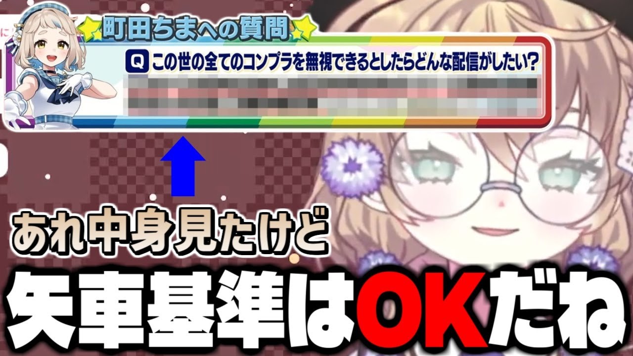 町田ちまが考えるコンプラ無視配信の中身を見て、ぎりぎり表に出せると思った矢車りね【にじさんじ/切り抜き/#にじさんじ8周年】
