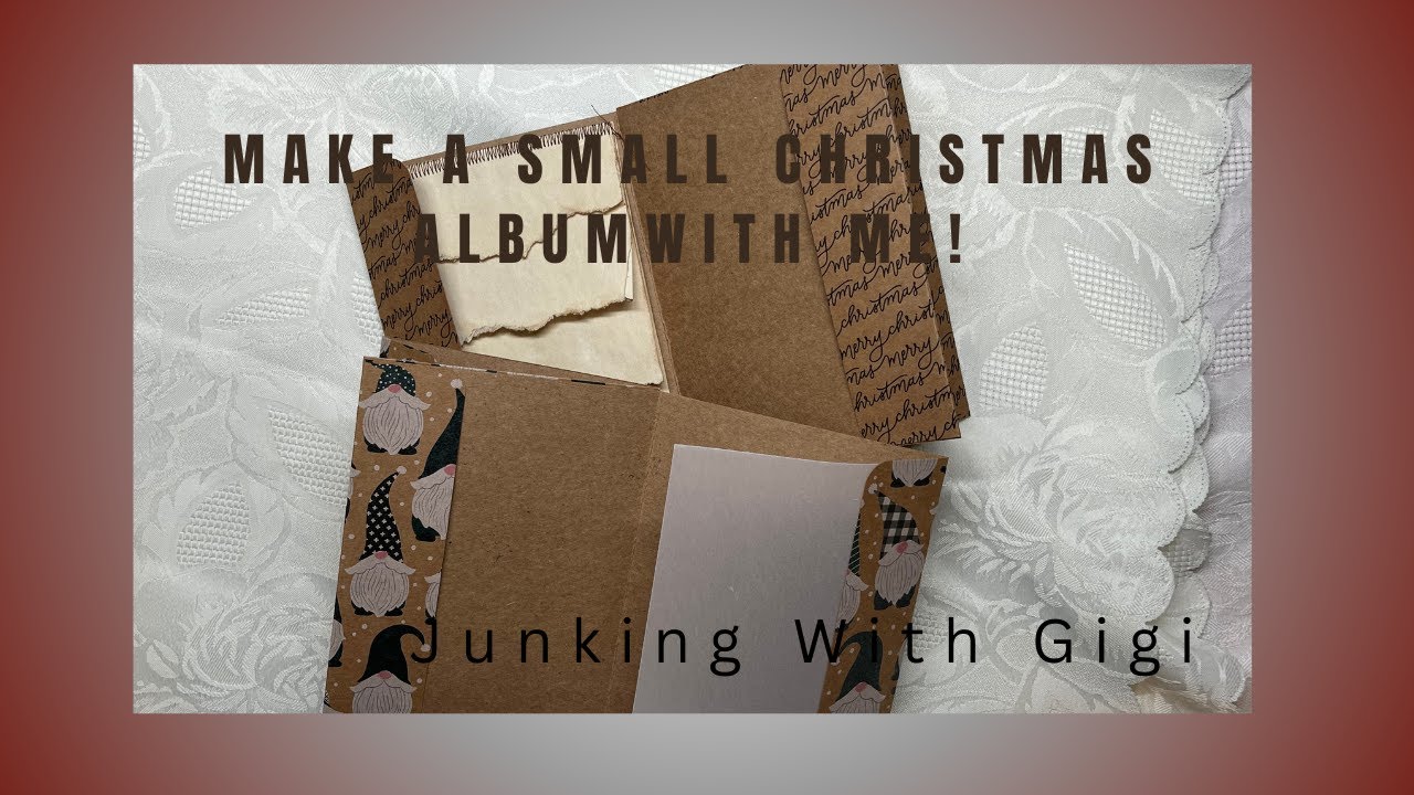 Small Christmas Tag Album Tutorial - YouTube