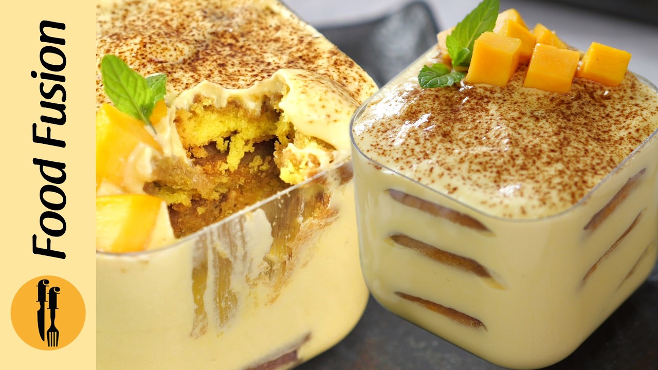Mango Tiramisu Cups Recipe by Food Fusion