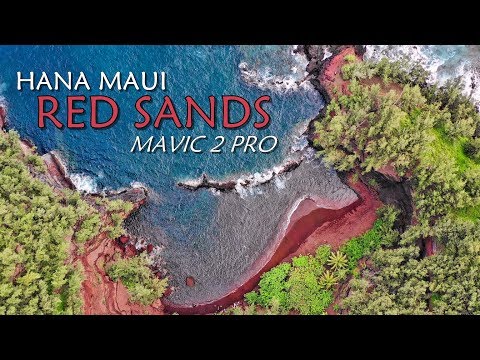 Mavic 2 Pro - Secret Red Sands Beach in 4K Hana Maui Hawaii (Auto Camera Settings)