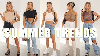 2020 SUMMER FASHION TRENDS AND HOW TO STYLE | HALTER TOPS, HAIR SCARVES, DENIM SHORTS, MUSCLE TEES