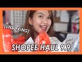 VLOG 11: SHOPEE HAUL 9.9 (UNBOXING)