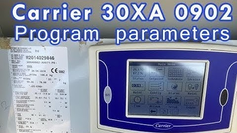 Carrier chiller 30XA. Parameters, compressor enable disable. Programs, control, #carrier