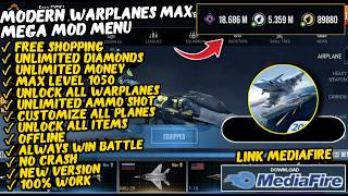 بدون كلمة مرور! تطبيق Modern Warplanes Max Mod Menu Apk - أموال غير محدودة، تسوق مجاني، وجميع الم... screenshot 1