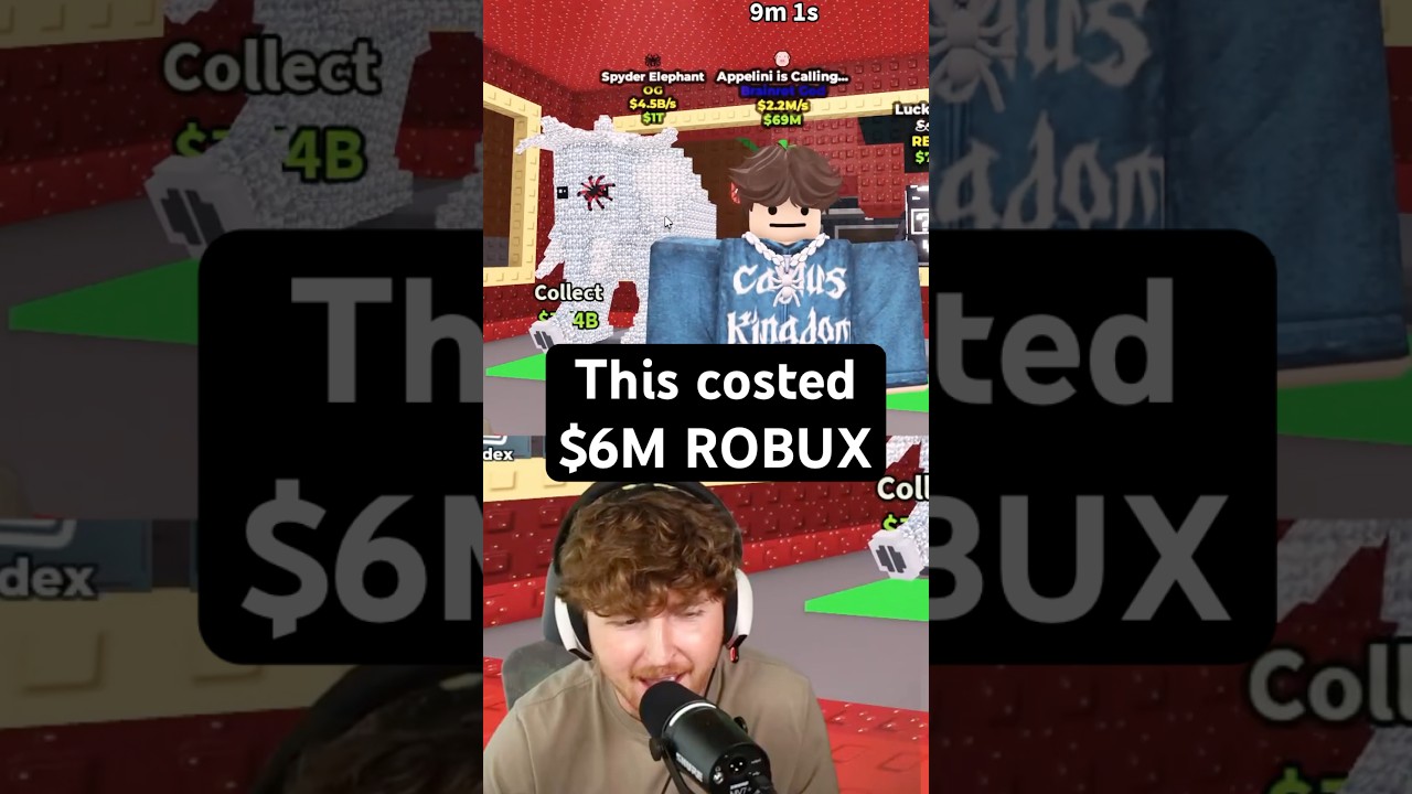 I got the SPYDER ELEPHANT for $6M Robux..