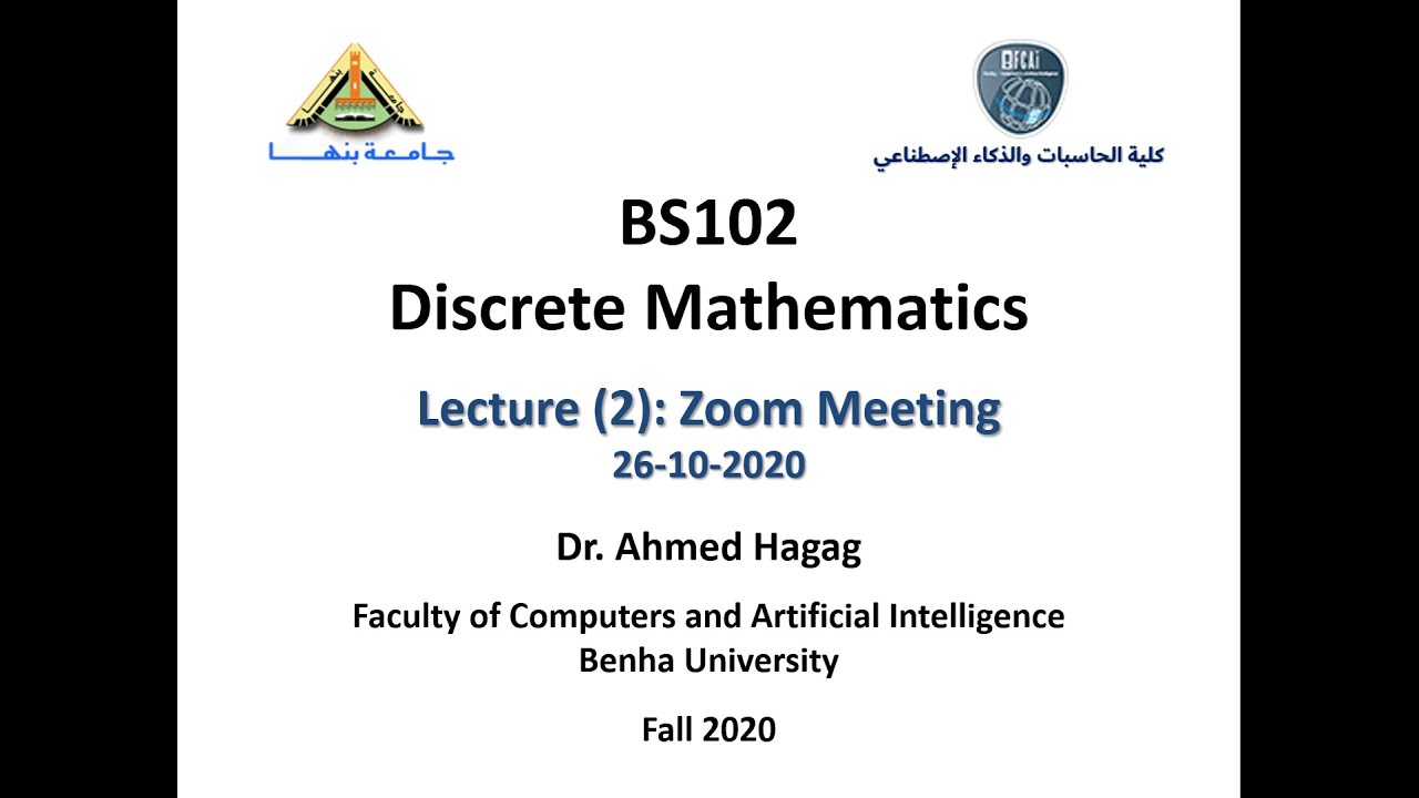 Discrete Mathematics Online Lecture 26 10 2020 Discrete mathematics online lecture 26 10 2020