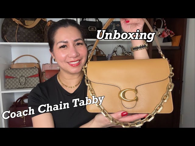 UNBOXING! COACH TABBY CHAIN SHOULDER BAG ! NEWEST BAG #unboxing