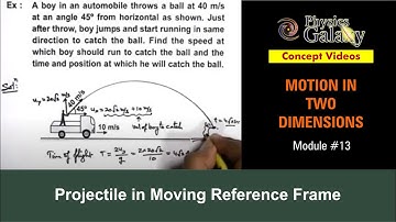 Class 11 Physics | Motion in Two Dimension | #13 Projectile in Moving Reference Frame | JEE & NEET