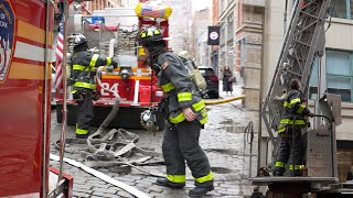 **EARLY ARRIVAL 1075** FDNY First Due House Response  Fire in Cellar Box 334