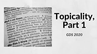 GDDI 2020 - Topicality, Part 1 - Kelley
